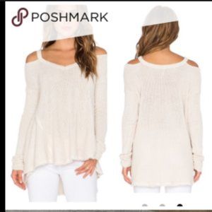 Free People white waffle sweater